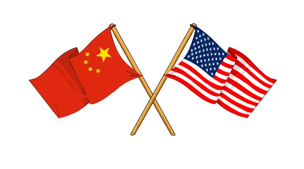 Drapeau Chine-USA
