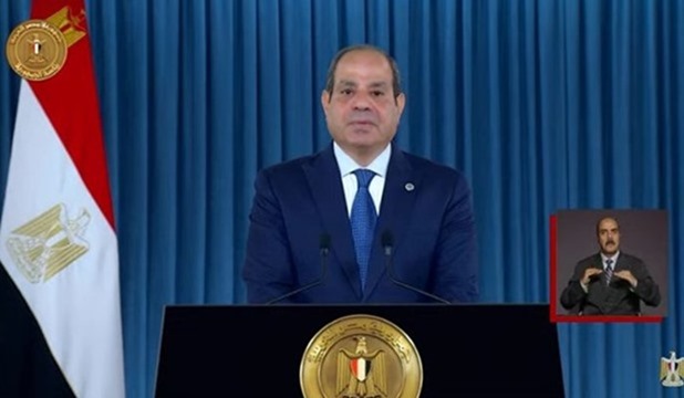 Image Al Sissi discours