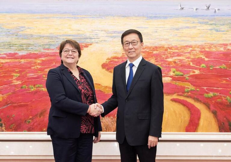 CHINA-BEIJING-HAN ZHENG-FRENCH DELEGATION-MEETING (CN)