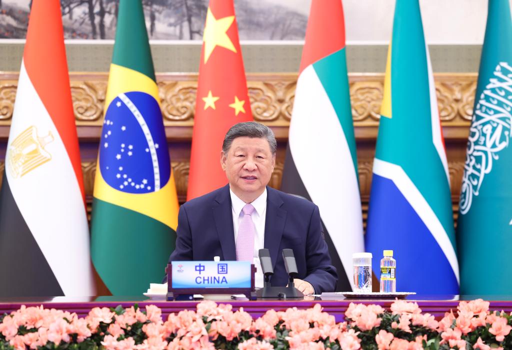 Image Chine Xi brics virtuel
