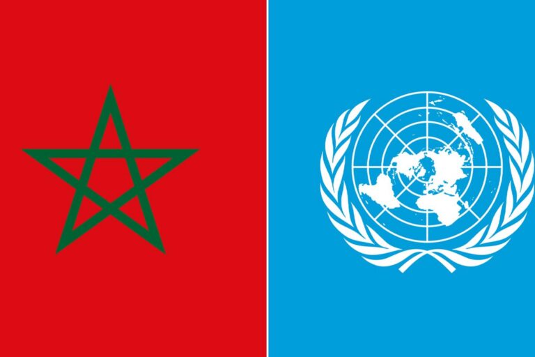 Image Maroc ONU Drapeaux