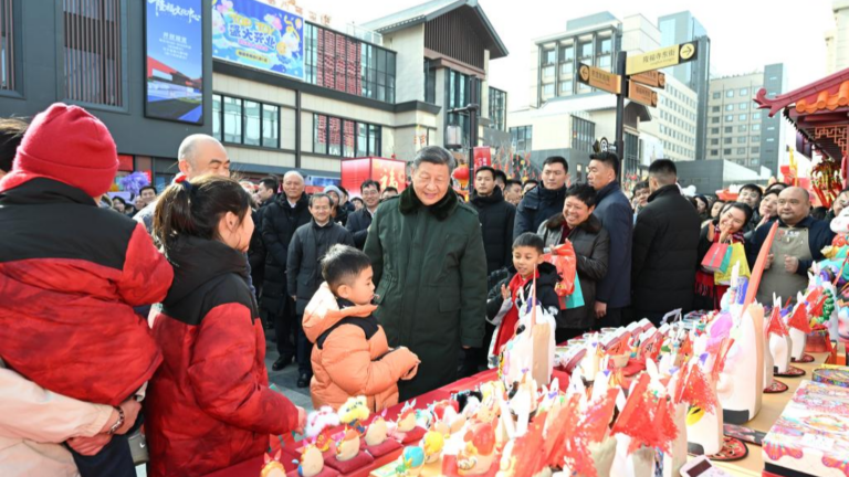 CGTN Xi inspection printemps