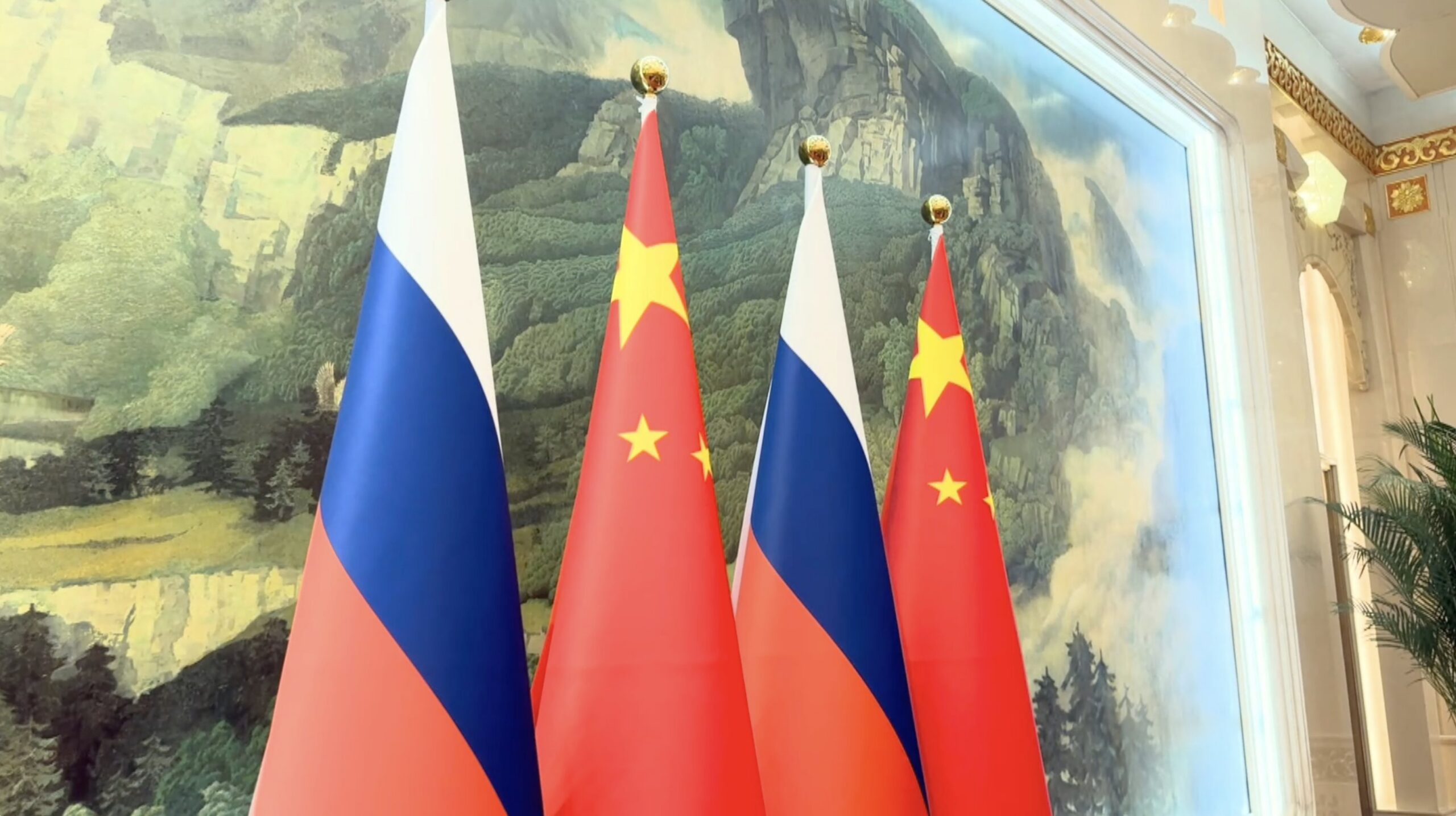 Image Chine drapeaux Chine Russie